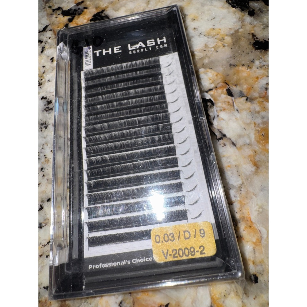The Lash Supply Volume Eyelash Extensions D Curl 0.03mm 9mm V-2009-2 Black